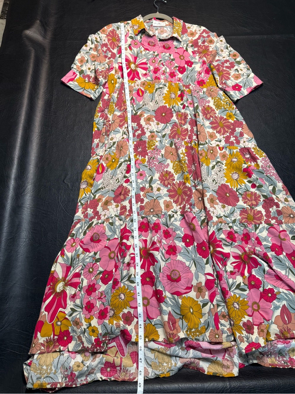 NATURAL LIFE Rebecca Midi Dress M Pink Vintage Floral Boho Pockets Prairie - Picture 4 of 8